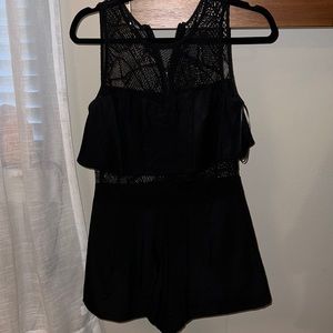 Parker Black Lace Romper